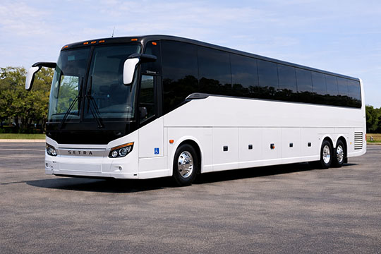 56-passenger charter bus available for charter in Concord, NC