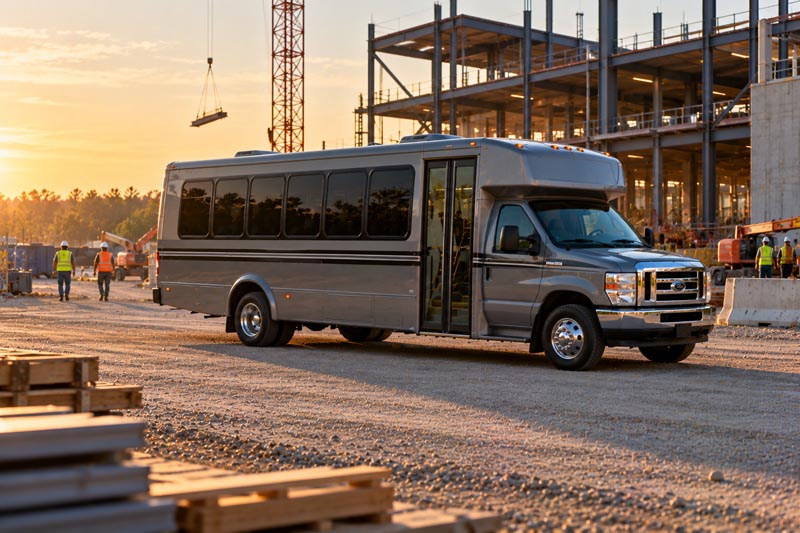 Construction Site Shuttle Bus Rentals in Concord, NC